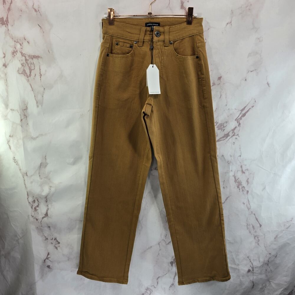 Universal Standard Jeans Womens 00 24x28 High Straight Yellow Gold Mustard Etta
